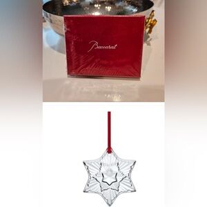 ♣️ NIB BACCARAT 2020 CLEAR CHRISTMAS ORNAMENT 🎄 ♠️